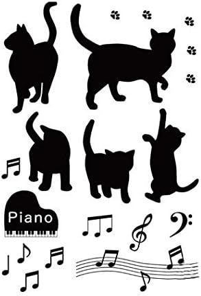 Homefulcomely PVC duvar çıkartmaları Çeşitli formları kedi pençe baskılar piyano notlar müzik odası çocuk odası decorWallpaper70