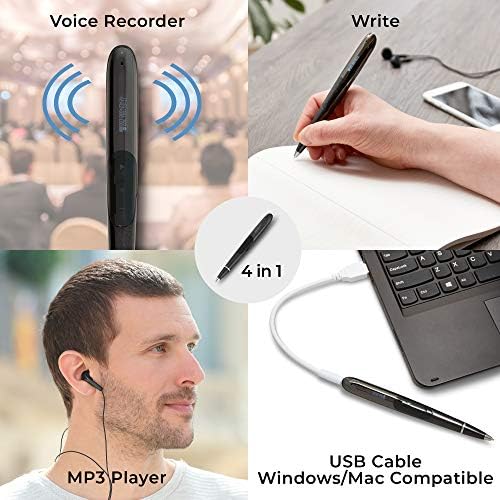 ADALLE Dijital Ses Kayıt Cihazı-16gb Depolama-MP3 Çalma - Ses Aktif - Uzun Pil Ömrü-Mini Mikrofon-Kompakt Dinleme Cihazı-Ses