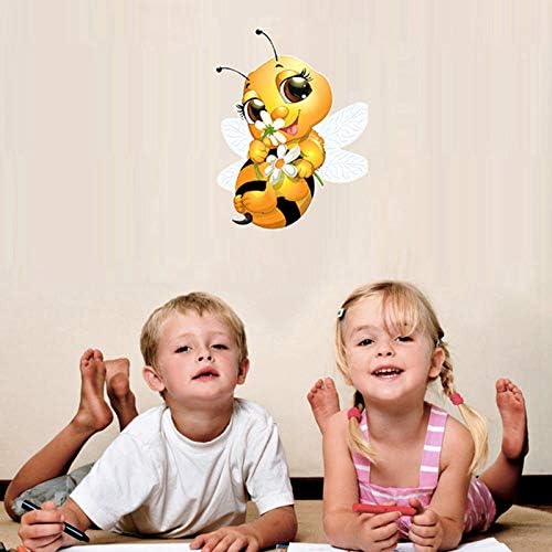 Pinklove Sevimli Karikatür Küçük arı Duvar Sticker Çocuk Odası Arka Plan Duvar Dekorasyon PVC Graffiti Sticker kendinden Yapışkanlı