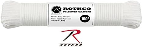 Rothco Polyester Paracord-100 Ft / Beyaz