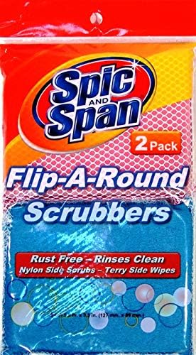Spic n Span 2 Pack Flip Around Scrubbers, Tam Kılıf 72 Adet, Toplu Temizlik Malzemeleri, Toptan Lot