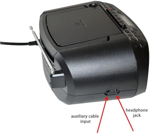 Sony CFDS70-BLK CD / MP3 Kaset Boombox Ev Ses Radyo, Siyah, Akıllı Telefonlar için Yardımcı Kablo ile, MP3 Çalarlar ve HeroFiber