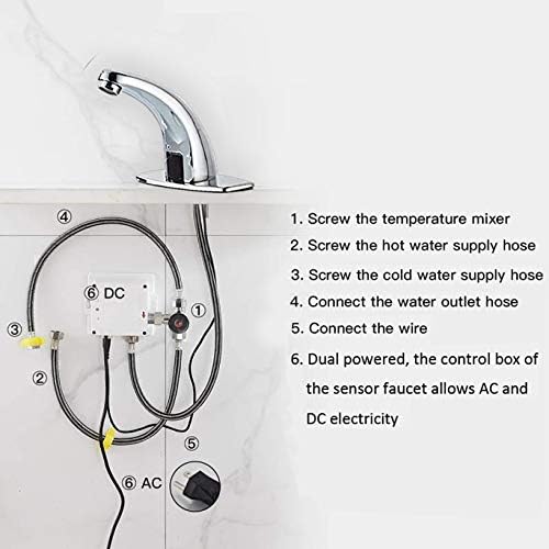 Banyo Lavabo Musluk Fotoselli Sıcaklık Otomatik Sensör Ticari Güverte Dağı Prinç Hareket Aktif Küvet Lavabo Havzası Vanity Havalandırıcı