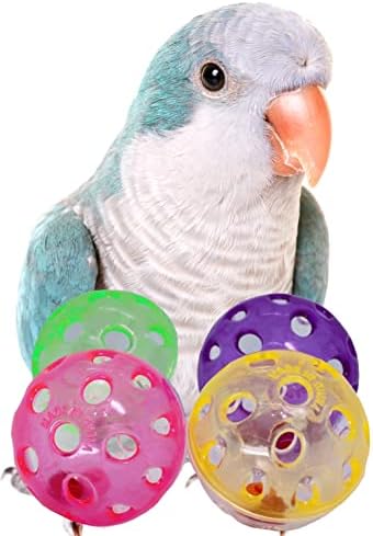 35036 Pk4 Jingle Topları Bonka Kuş Oyuncakları Renkli Plastik Dayanıklı Papağan, Papağan, Muhabbet Kuşu, Quaker, Cockatiel, Muhabbet