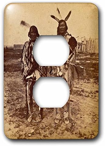 3dRose lsp_77460_6 Arıkara Chıefs Fort Berthold Dakota Territory Fiş Çıkış Kapağı