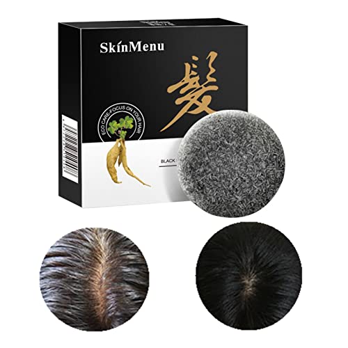 Saç Kararan Şampuan Bar Kremi Organik Saç Kararan Sabun Bar Siyah Saç Şampuanı-Organik Kremi ve Onarım Özü (1 Paket)