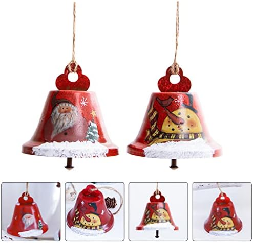 Happyyamı 2 Pcs Noel Ağacı asılı Çan Noel Bells Süs Yaratıcı Snata Kardan Adam Bebek Bells Kolye Parti Dekor için Süslemeleri