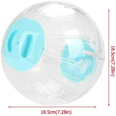 ViaGasaFamido Hamster Egzersiz Topu, 18.5 cm Küçük Hayvan Sessiz Koşu Seyahat Topu Oyuncaklar Plastik Koşu Akrilik Dış Halka