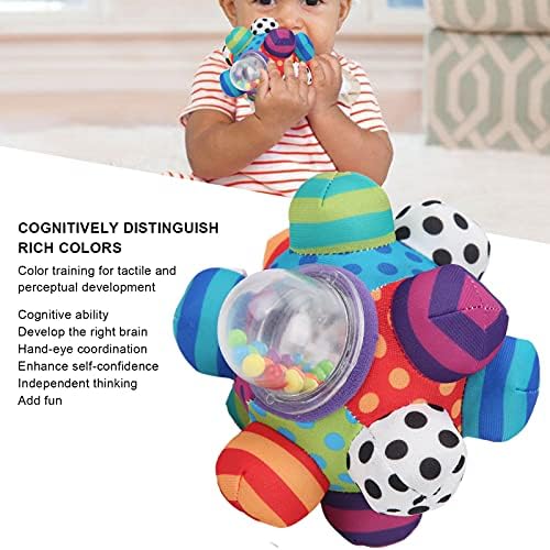 01 Diş çıkartma oyuncakları, İstihbarat Eğitici Çok Renkli Çıngırak Topu Duyusal İletişimi Geliştirmek için Yatıştırıcı Bebek
