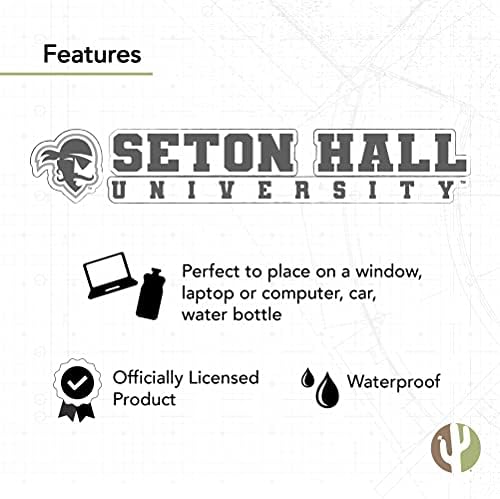 Seton Hall Üniversitesi SHU Korsanlar Adı Logosu Vinil Çıkartması Dizüstü Su Şişesi Araba Karalama Defteri (8 İnç Sticker)