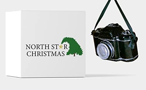 Kuzey Yıldızı Noel-Fotoğrafçılar Kamera Süsleme-Eğlence Koleksiyonu-Önlemler de (4) W x (3) H-Cam Üflemeli Süs için Noel Ağacı