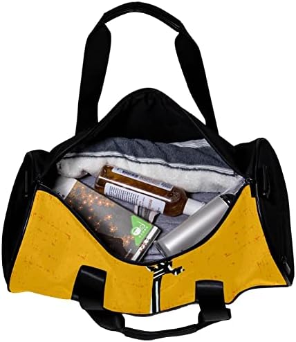 MaMacool Yuvarlak Spor Spor spor çantası Ayrılabilir Omuz Askısı ile Parlak Sarı Hayvan Eğitim Çanta Gecede Çanta Kadınlar ve