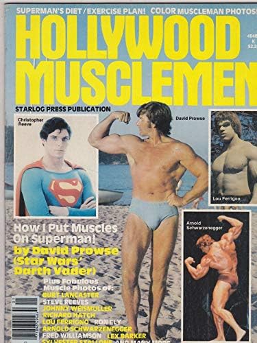 Hollywood Musclemen Starlog Basın Yayın 1979 Dergisi David Prowse Lou Ferrigno