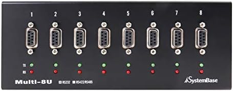 SystemBase-Kore'de Üretilmiştir-USB'den 8 portlu RS232 Seri Paneline (USB'den RS232 Adaptörüne), DB9 Dişi, Kablo 4.92 ft(1.5