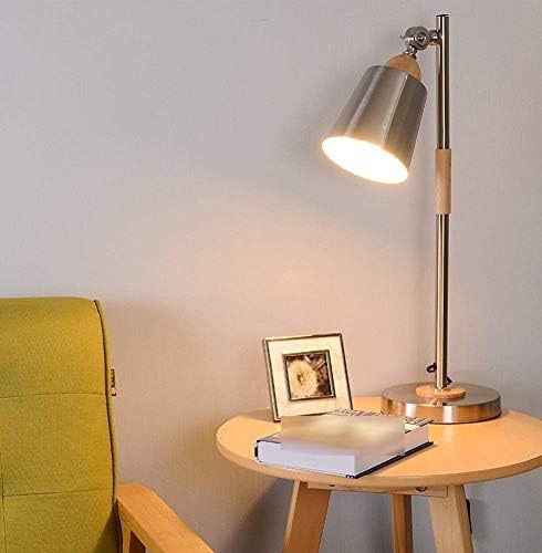 WNDFX sevimli masa lambası demir ahşap sanat yatak odası başucu ışık çalışma ofis masası lambası Nordic Jobs öğrenmek okuma masası