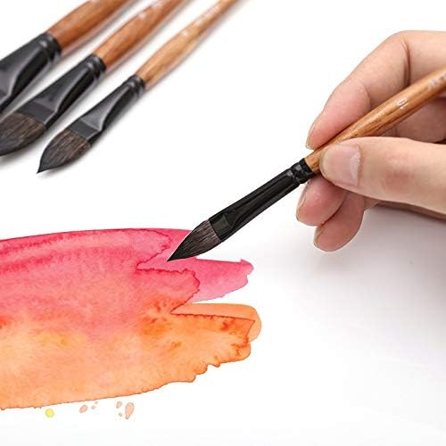 UXZDX CUJUX Oval Sanatçı Suluboya Boya Fırçası Sanat Yumuşak Fırça Boyama Kalem Guaj Yıkama / Paspas Sanat Malzemeleri