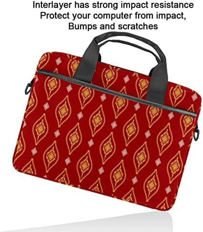 Boho Bohemia Kırmızı Laptop çantası 14.5 İnç Evrak Çantası Laptop omuz askılı çanta Laptop taşıma çantası Bilgisayar ve Tablet