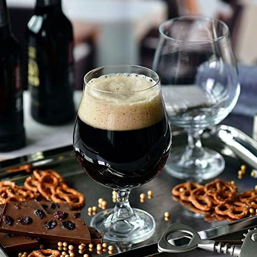 KROSNO Dark Ale Stout Bira Bardakları | 6 / 16.9 oz Set / Elit Koleksiyon / Ev, Restoranlar ve Partiler için Mükemmel / Bulaşık