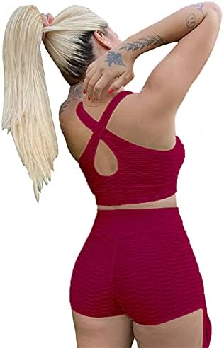 Kadınlar için iki Parçalı Kıyafetler - Sevimli Kravat Boya Kısa Kollu Mahsul Tops + Skinny Şort Set Eşofman