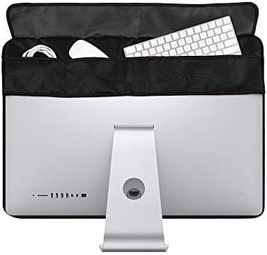Sıcak 21 inç 27 inç Siyah Polyester Bilgisayar Monitörü Toz Kapağı Koruyucu Apple iMac LCD Ekran için İç Yumuşak Astar ile (21