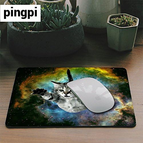 Pingpi Mouse Pad Özel Tasarım, Galaxy Fly Kedi Mouse Pad Oyun Ofis Kalın Mouse Pad Dekore Mouse Pad