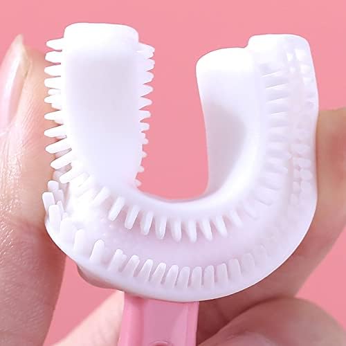 TTnfeıneo çocuk U-Şekil Diş Fırçası için 360° Kapsamlı Temizlik Beyazlatma Masaj Diş Fırçası U-Tipi Modelleme Diş Fırçası için
