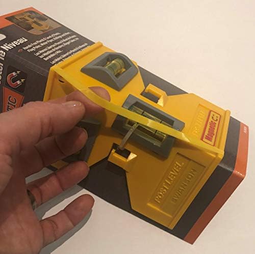 Swanson Tool Co PL001M Manyetik Direk Seviyesi, Sarı, Eller Serbest Çalışma için Elastik Halka İçerir
