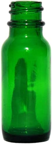 Aura Variety 6 Şişe Boston Yuvarlak 1/2 OZ 15 ML Yeşil Cam Şişeler, Poli Koni Kaplı Siyah Kapaklı