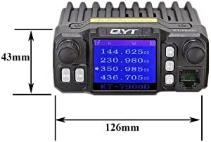 Tri-Band VHF, 1.25 M, UHF Mobil Telsiz QYT KT-7900D Programlama Kablosu ile 25 W Quad İzle Mobil Radyo