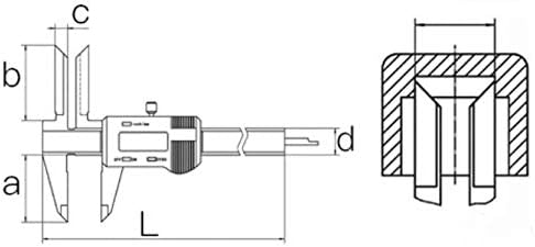 MeterTo Long Üst Çene Dijital Kumpas, Aralık: 0-150mm, Çözünürlük: 0,01 mm, mm/inç, Üst Çene İç Çap Aralığı: 13-150mm.