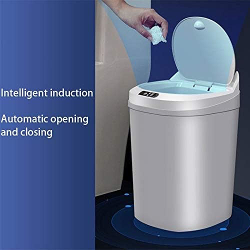 BFTGS Indüksiyon çöp tenekesi Otomatik Fotoselli Çöp tenekesi Çevre Dostu sensörlü çöp kutusu Mutfak Banyo Ev (Renk: B)