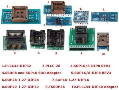 USB Programcı, TL866II Plus Programcı USB EEPROM Flash BIOS Programlanabilir Mantık Devreleri 8051 AVR MCU GAL PIC 10 Adaptörlü