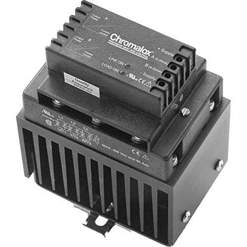 Chromalox 339477 SSR Serisi Güç Kontrolörleri, SSR3P-1521 Üç Fazlı 3 Ayaklı Röle, 15 Amp, 277-480 VAC, 4-20 mA / 0-20 mA