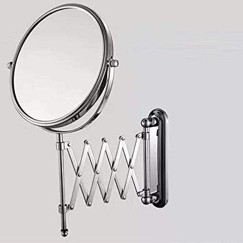 Nhlzj Temiz ve Parlak Duvara Monte Vanity Aynalar 360 Derece Rotasyon Duvara Monte Makyaj Aynası ile 3X / 5X Büyütme Banyo Aynası