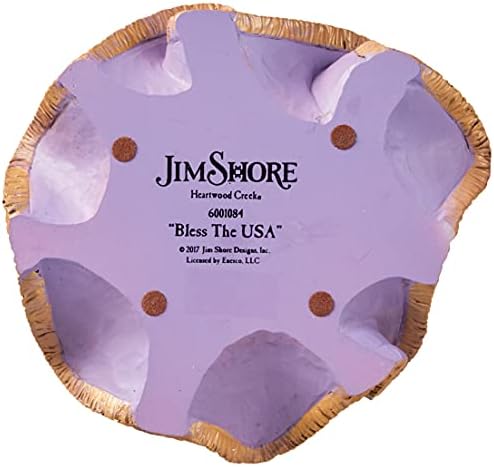 Enesco Jim Shore Heartwood Creek Vatansever Melek Bayrak Elbise Heykelcik, 9.8, Çok Renkli