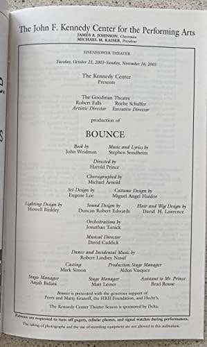 Richard Kind Howard McGillin Jane Powell Jenny Powers'ın başrollerini paylaştığı Kennedy Center'daki Bounce'dan Stephen Sondheim'ın