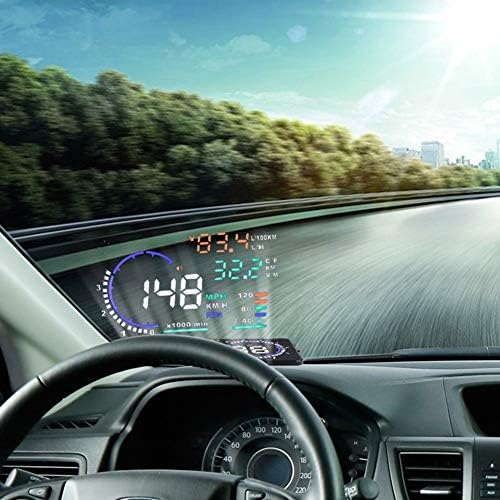 DEALPEAK 5.5 OBDII Araba Parlak A8 Cam HUD Head Up Display, Hız Yorgunluk Uyarı Yakıt Tüketimi ile