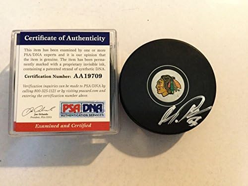 Marko Dano İmzalı Hokey Diski Chicago Blackhawks PSA/DNA COA a İmzalı NHL Diskleri İmzaladı