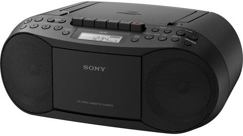Sony CD Çalar Taşınabilir Boombox ile AM / FM Radyo ve Kaset Çalar Artı Bir Yardımcı Kablo 3.5-3.5 Erkek-Erkek Kablo, Paket