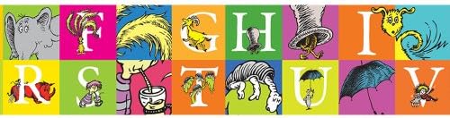 Eureka Dr. Seuss' Şapkadaki Kedi 'Öğretmenler için Bülten Tahtası Süslemesi ve Sınıf Dekorasyonu, 12pc, 3.25 G x 37 L