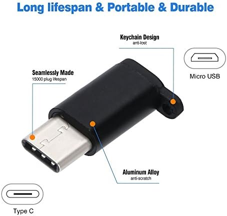 USB Tipi C Adaptörü 10 Paket mikro USB Dişi USB-C Erkek Dönüştürücü Android kablo Konnektörü ile Anahtarlık Şarj fit Samsung