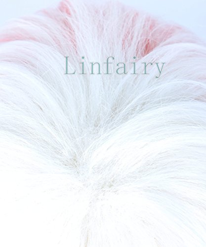 Linfairy kısa ışık gümüş Mix pembe mor Cosplay peruk Cadılar Bayramı kostüm peruk erkekler için