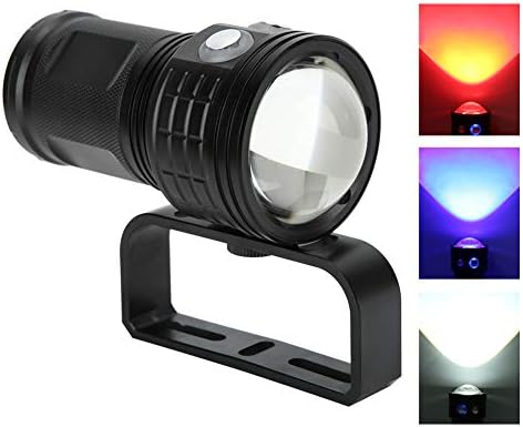 Dalış dolgu ışığı Meşale, QX3 10800LM Su Geçirmez LED el feneri COB Sualtı 80 M Fotoğraf Video Dalış dolgu ışığı Meşale( Siyah)
