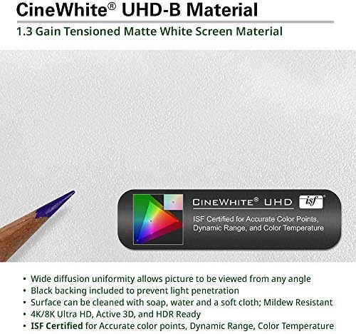 Elite Ekranlar Sable Çerçeve B2 150-İNÇ Projektör Ekran Diyagonal 16: 9 Diag Aktif 3D 4 K 8 K Ultra HD Hazır Sabit Çerçeve Ev