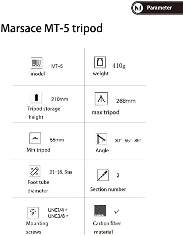 Marsace MT-5 Masa Tripod, Mini Masaüstü Seyahat Tripod Alüminyum Alaşım ile 360 Derece Topu Kafa ve Tutuşunu Plaka, ağır Kapasiteli