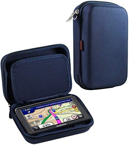 Navitech Koyu Mavi Sert Taşıma Çantası Garmin Drive 51 ABD LMT-S GPS ile uyumlu