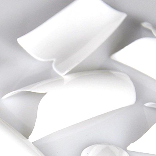 enForten Beyaz V Şekli Tasarımcı Yanlış Fransız Nail Art İpuçları 500 adet Paketi