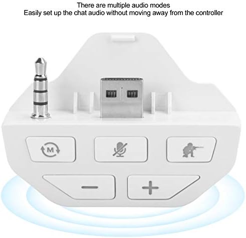 Mxzzand Güvenilir Gamepad Kulaklık Adaptörü 3.5 mm-Xbox One için Ses Bağlantı Noktası Gamepad Ses Adaptörü (Beyaz)