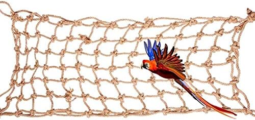 Ditanjia Papağanlar tırmanma ağı-1 ADET Kenevir Halat Orta Büyük Papağanlar tırmanma ağı Asılı Salıncak Kuş Oyun Kafesi Oyuncak