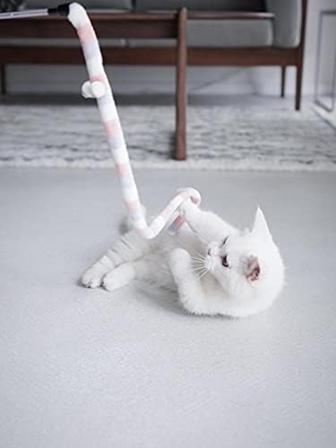 Kedi Oyuncak Tüy Kedi Teaser Değnek Kedi Interaktif Oyuncak Komik Tırtıl Renkli Çubuk Teaser Değnek Pet Kedi Malzemeleri Kedi